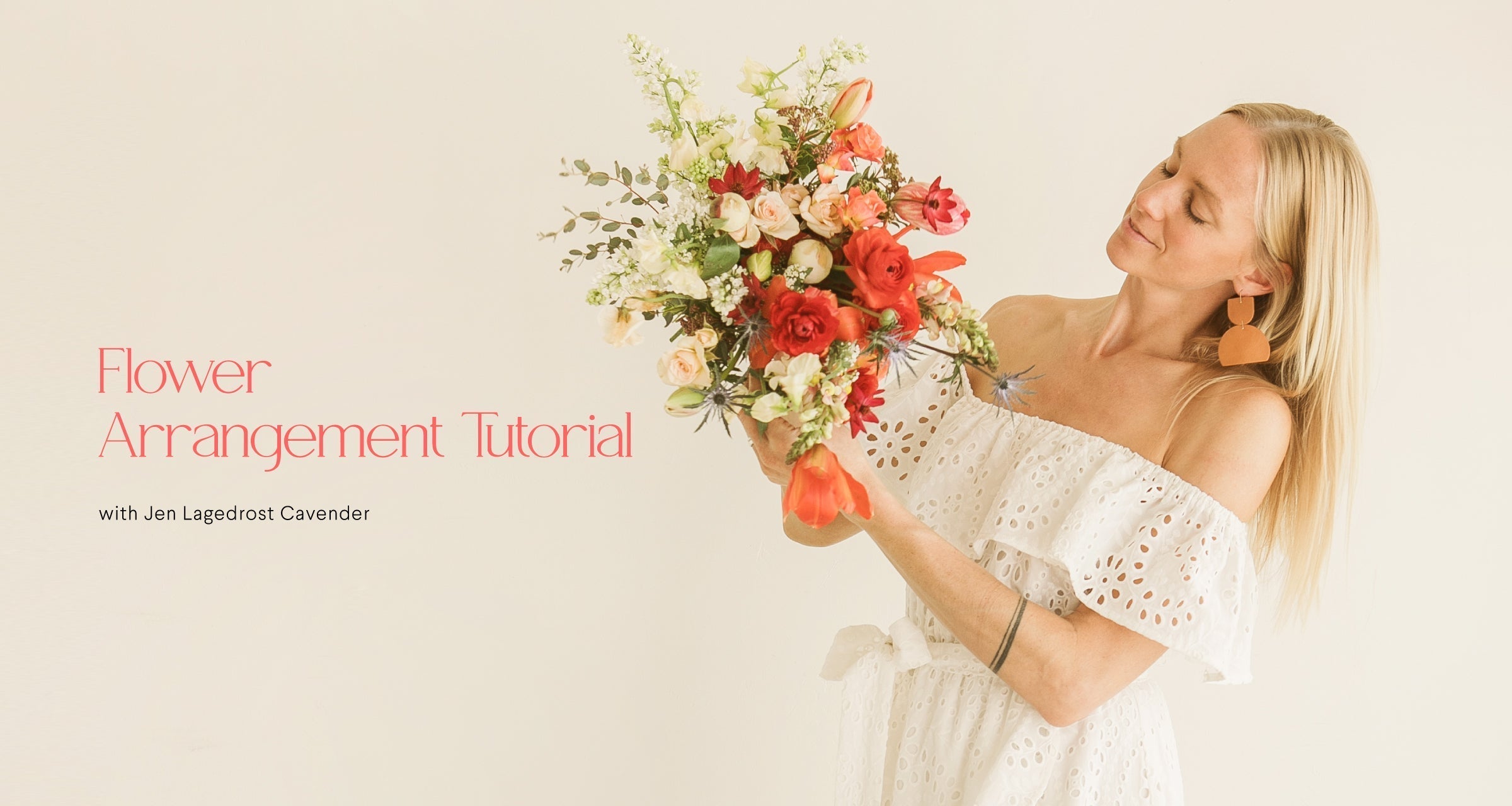 Flower arrangement tutorial.