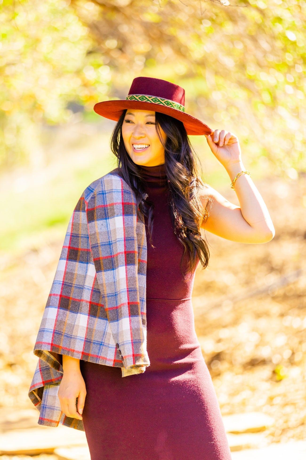 Maroon Bucket Hat.