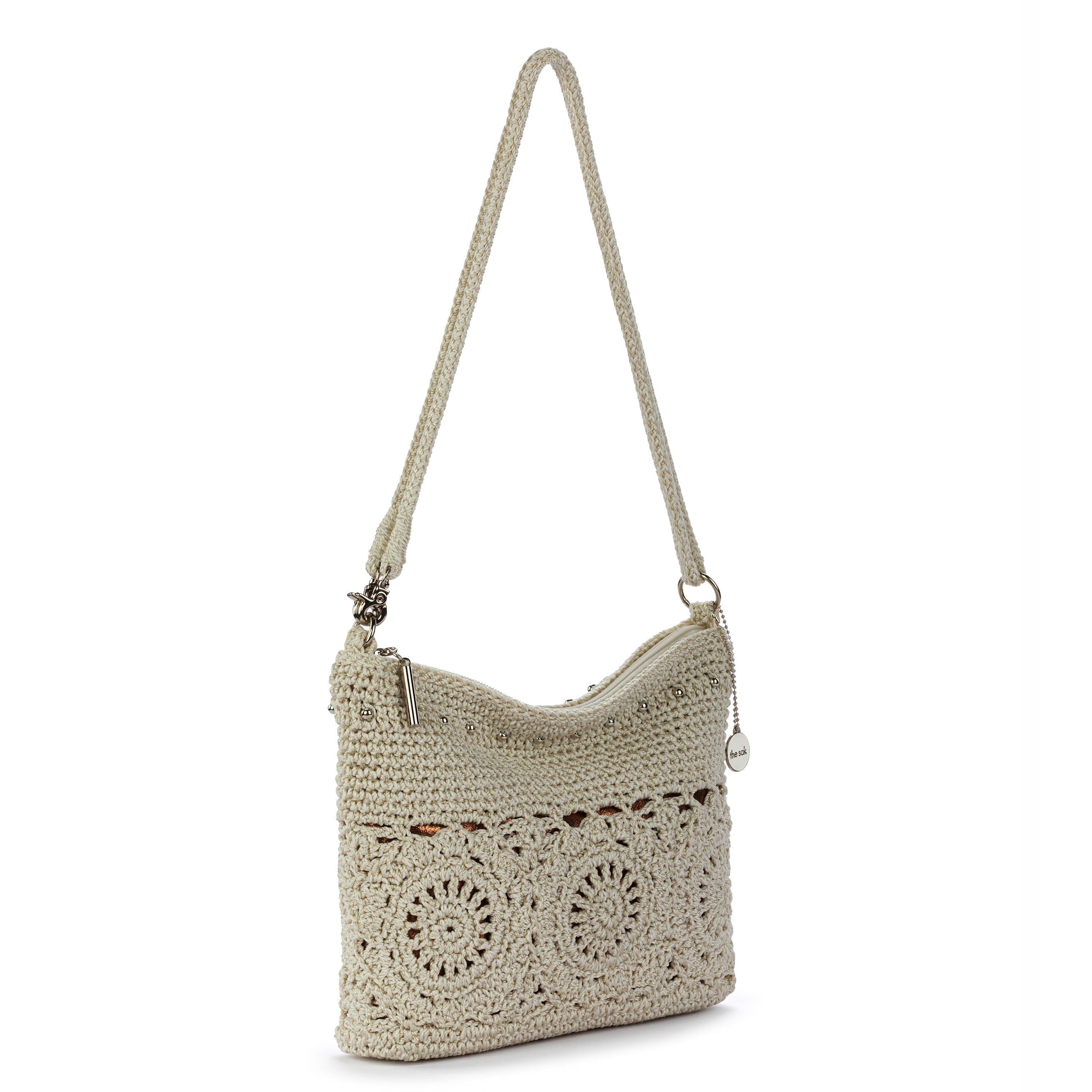 Lumi Crossbody - Hand Crochet - Natural Grey Medallion - Flying Tomato - Bags > Crossbodies - The Sak