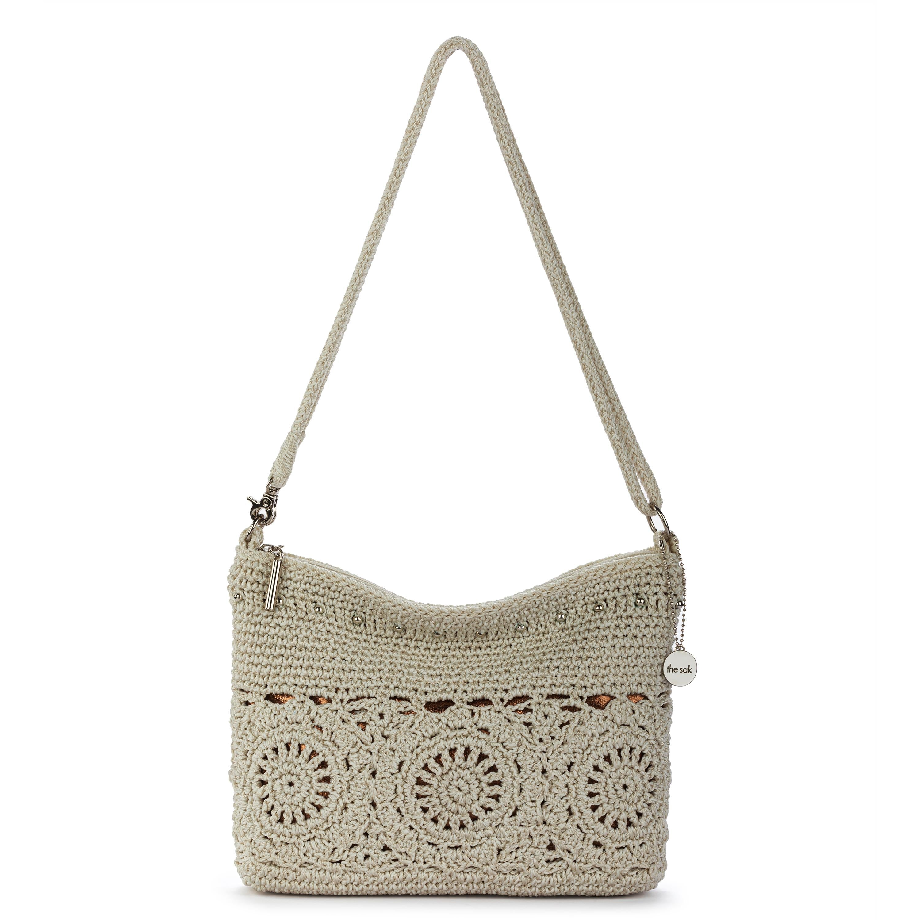 Lumi Crossbody - Hand Crochet - Natural Grey Medallion - Flying Tomato - Bags > Crossbodies - The Sak