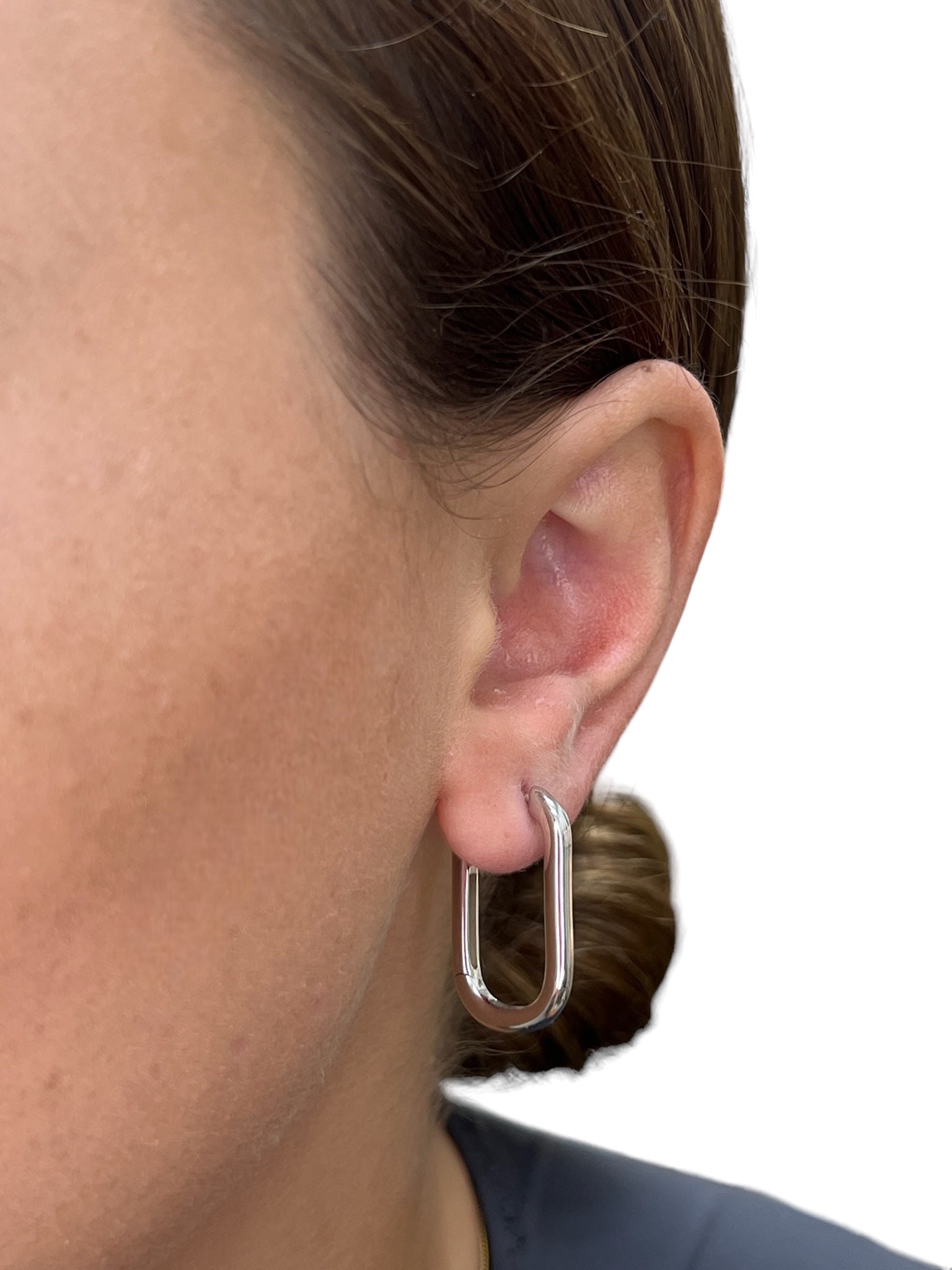 CYNTHIA PAPERCLIP HOOP EARRINGS