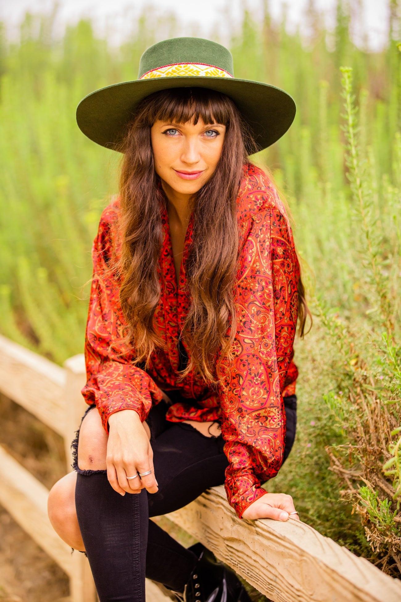 Hunter Green Spanish Hat.