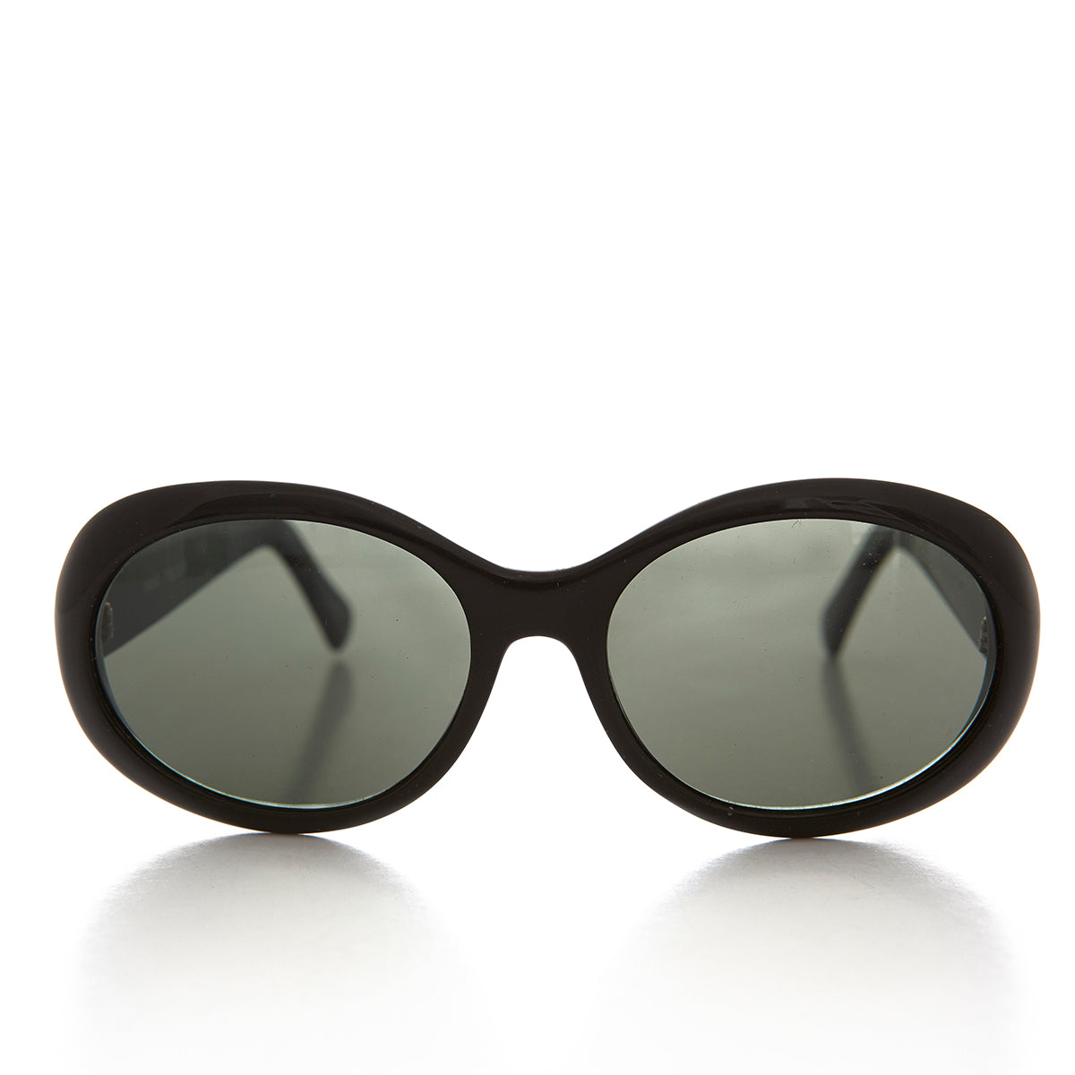 Big Oval Sunglasses Black Big Oversize Oval Bug Eye Unisex Vintage