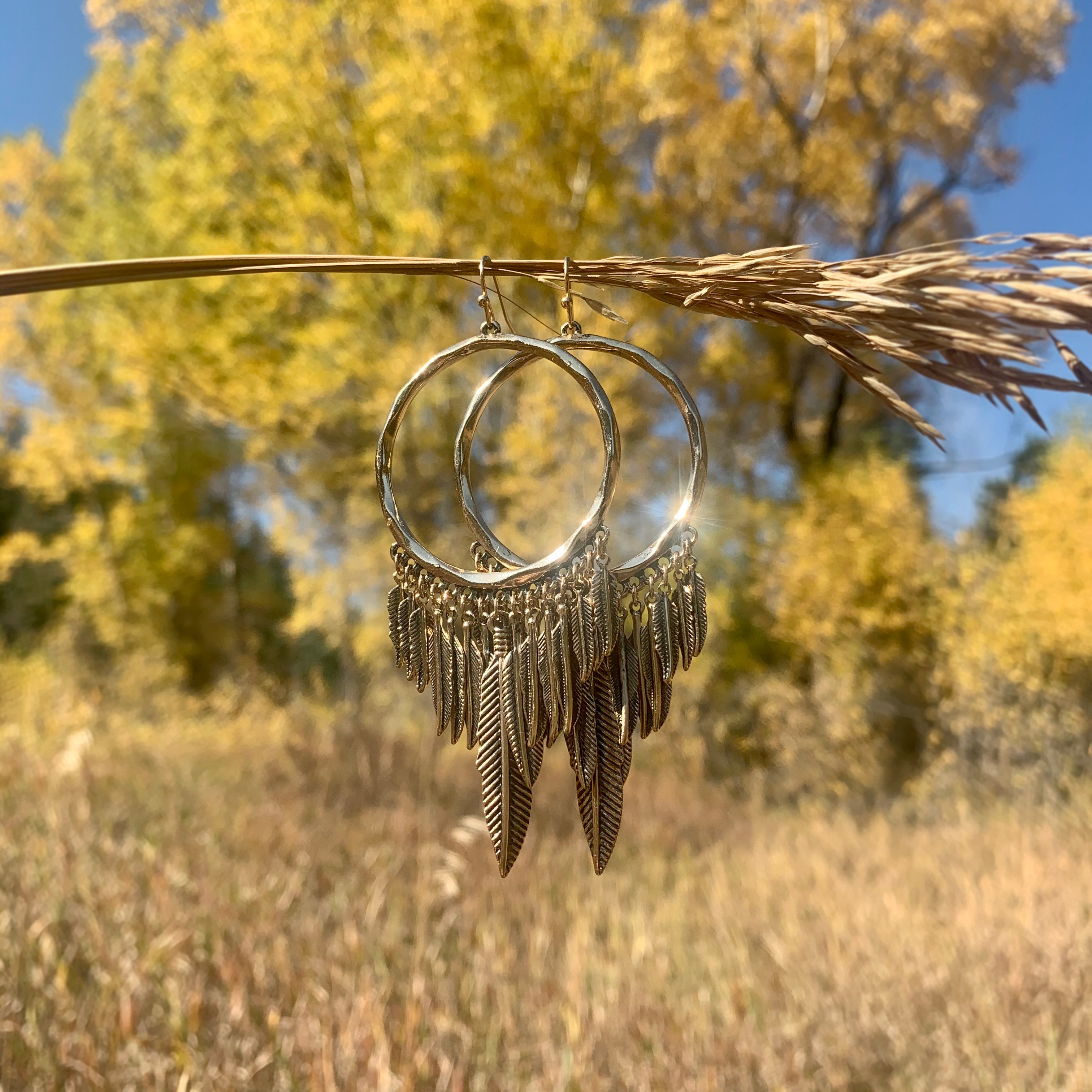 Birds Of A Feather Hoop Earrings | Gold