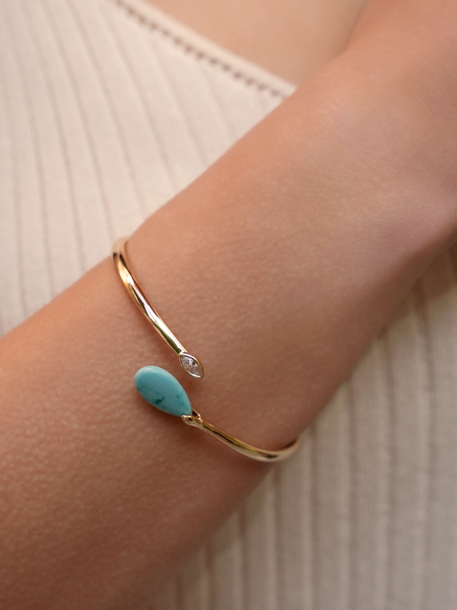 Turquoise Solstice Cuff - Flying Tomato - Cuffs and Bangles - Ettika