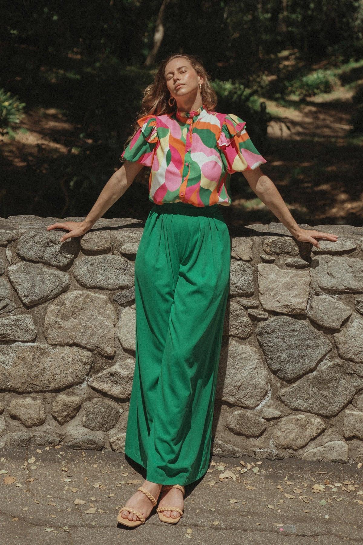 AT THE WISHING WELL WOVEN PANTS.