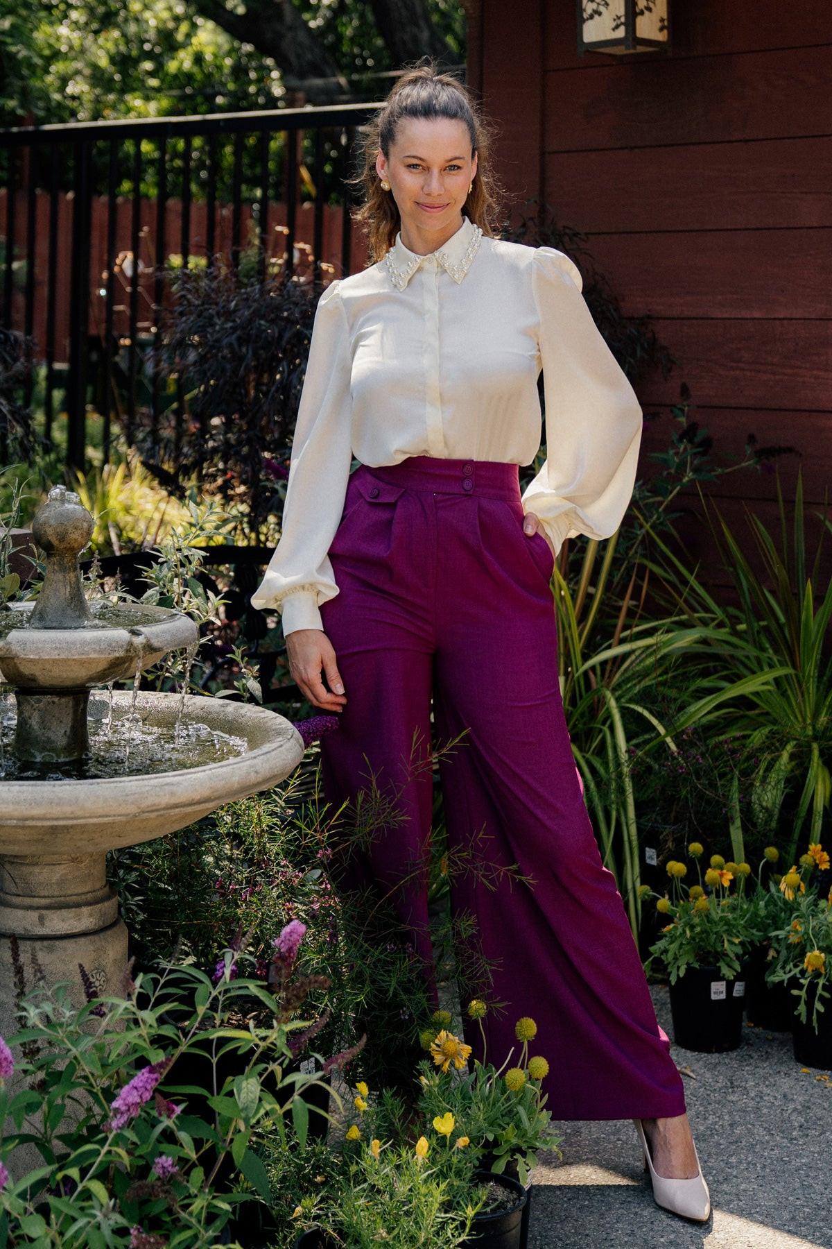 DELICATE FEELINGS WOVEN PANTS.