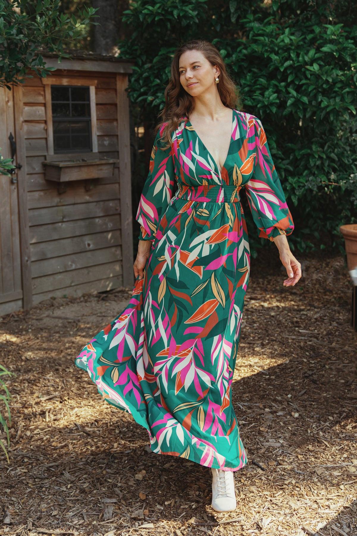 GONE COASTAL WOVEN MAXI DRESS.