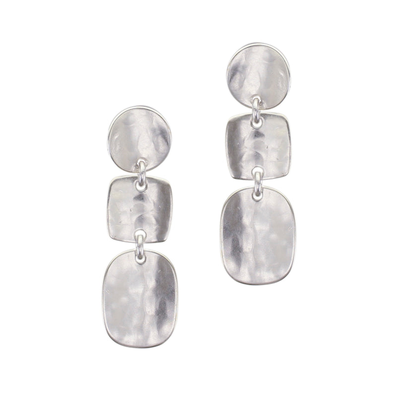 Concave Disc, Square and Oval Post Earring