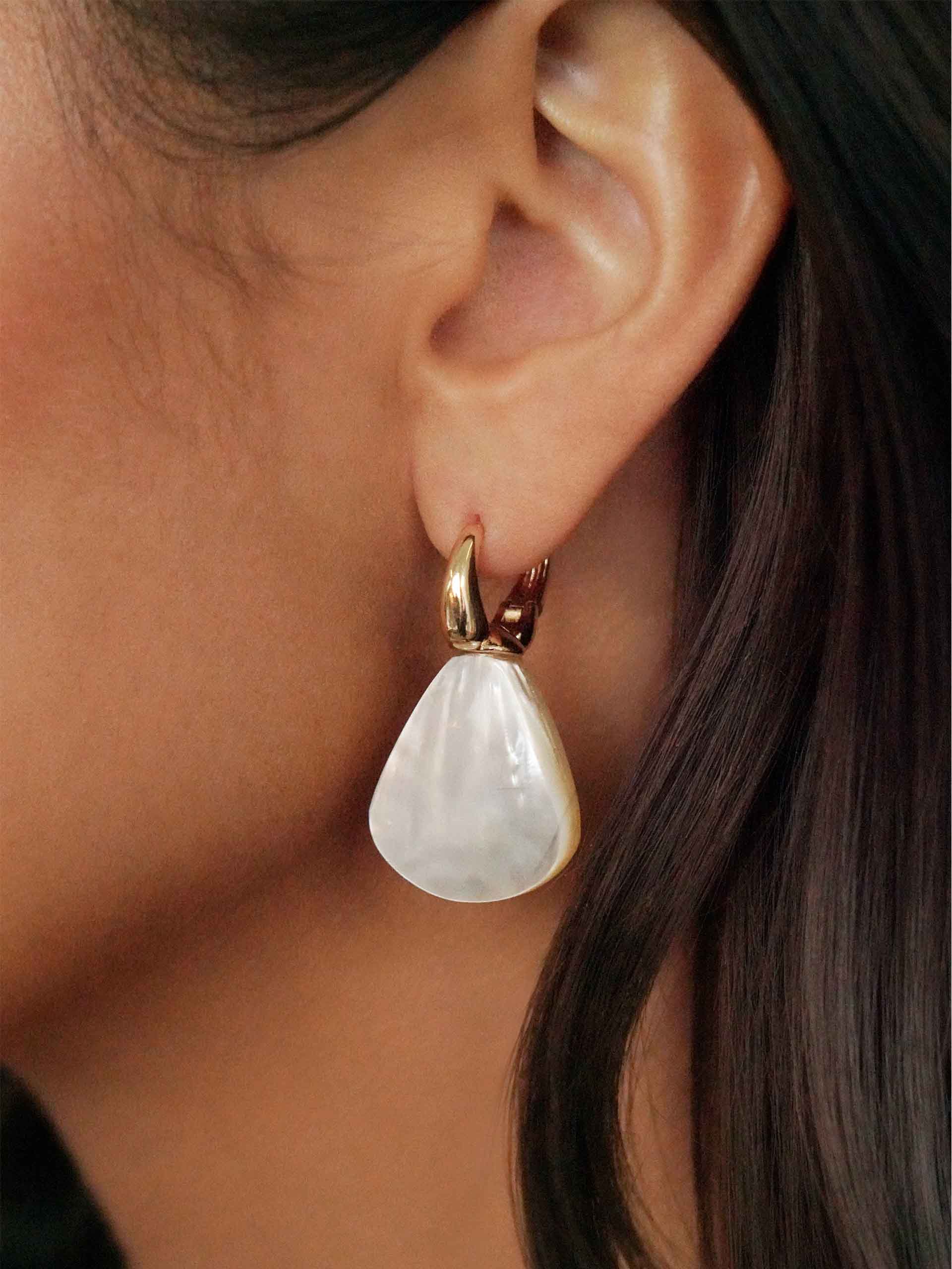 Sun-Kissed Pearl Earrings.