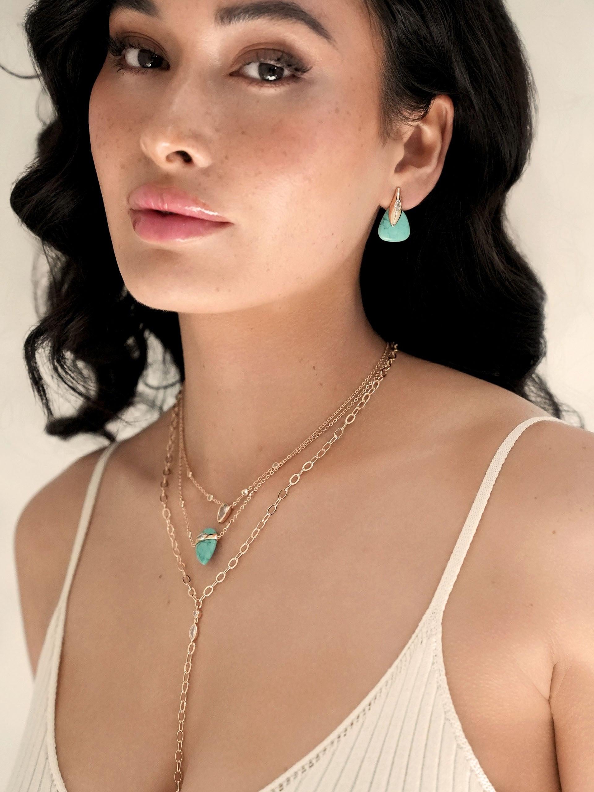 Turquoise Solstice Earrings - Flying Tomato - Earrings - Ettika