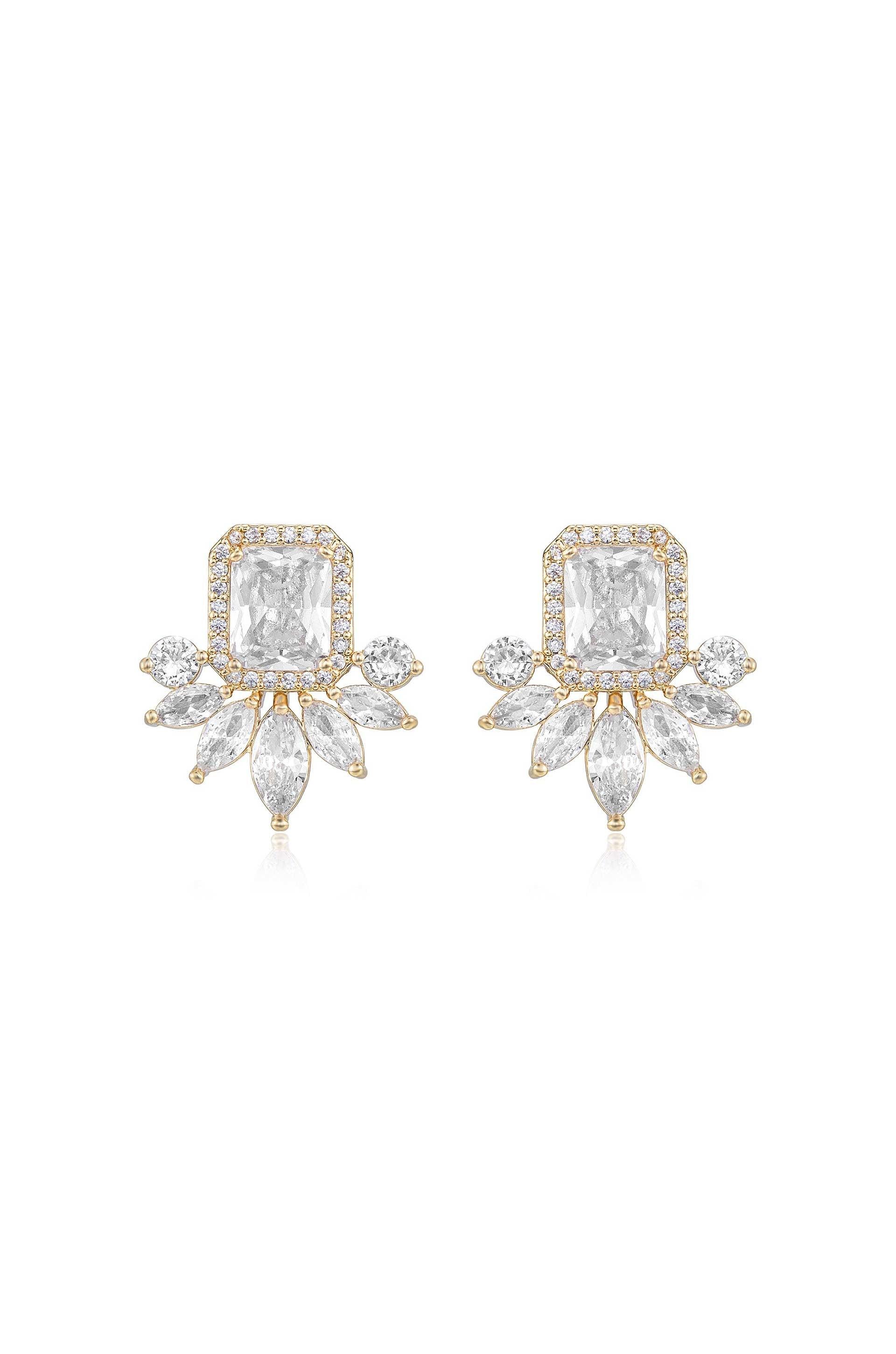 Shine Crystal Stud Earrings - Flying Tomato - Earrings - Ettika