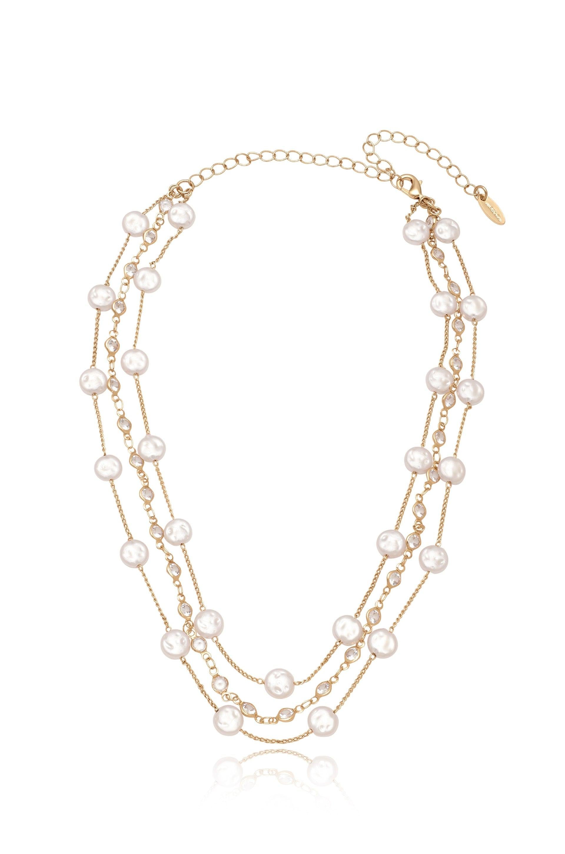 Dressed in Pearls Layered Necklace - Flying Tomato - Necklaces - Ettika