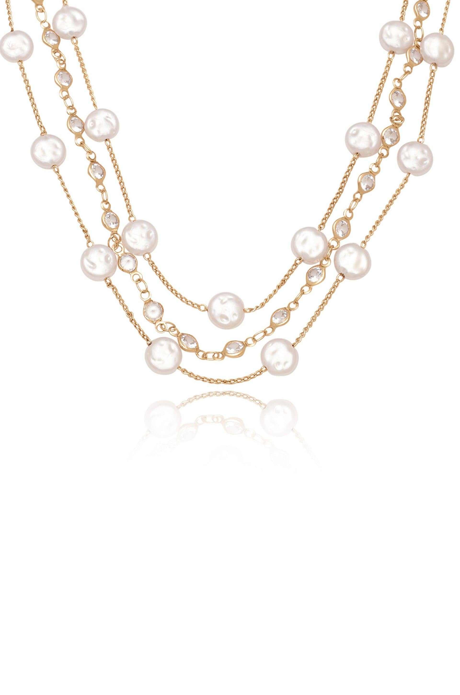 Dressed in Pearls Layered Necklace - Flying Tomato - Necklaces - Ettika