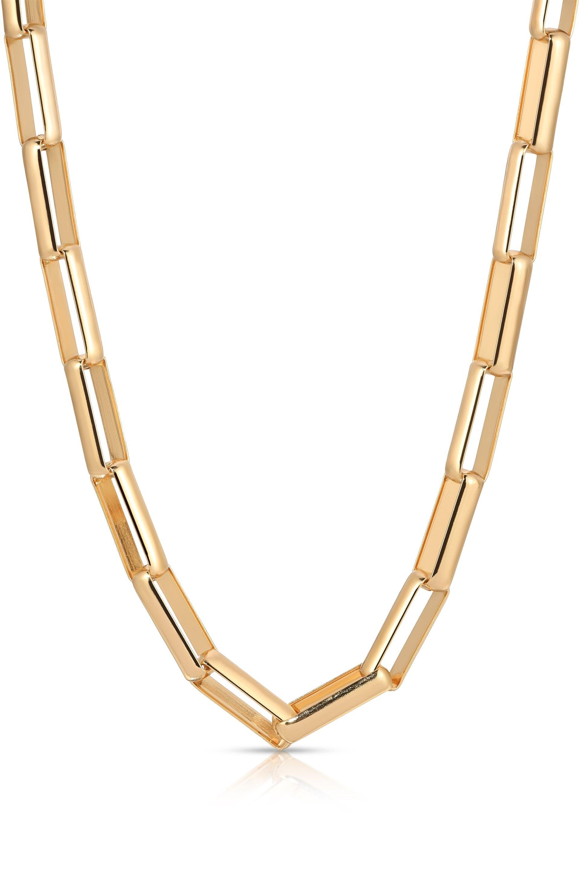 Rectangular Link Necklace - Flying Tomato - Necklaces - Ettika