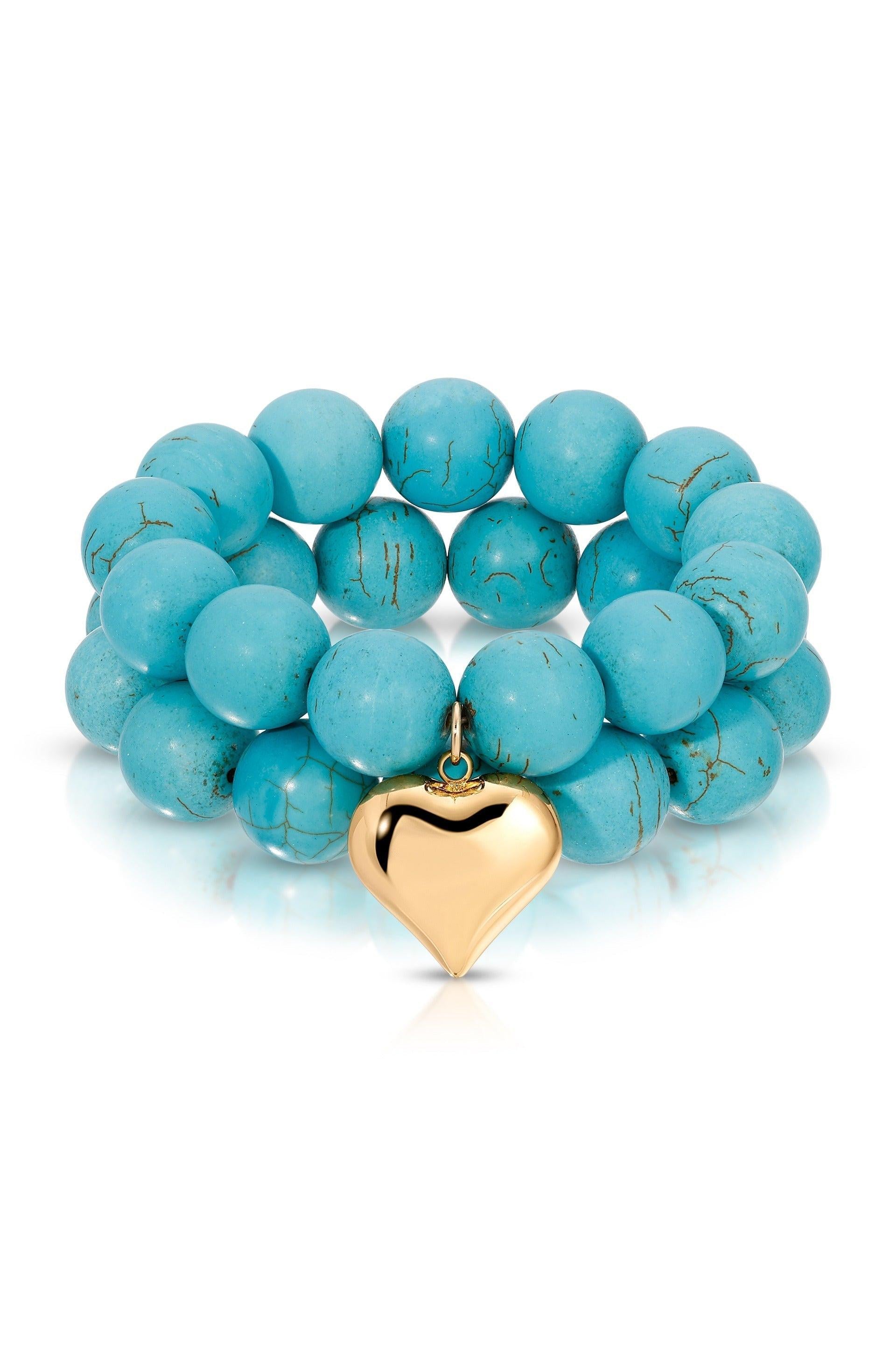 Luck and Love Turquoise Bracelet Set.