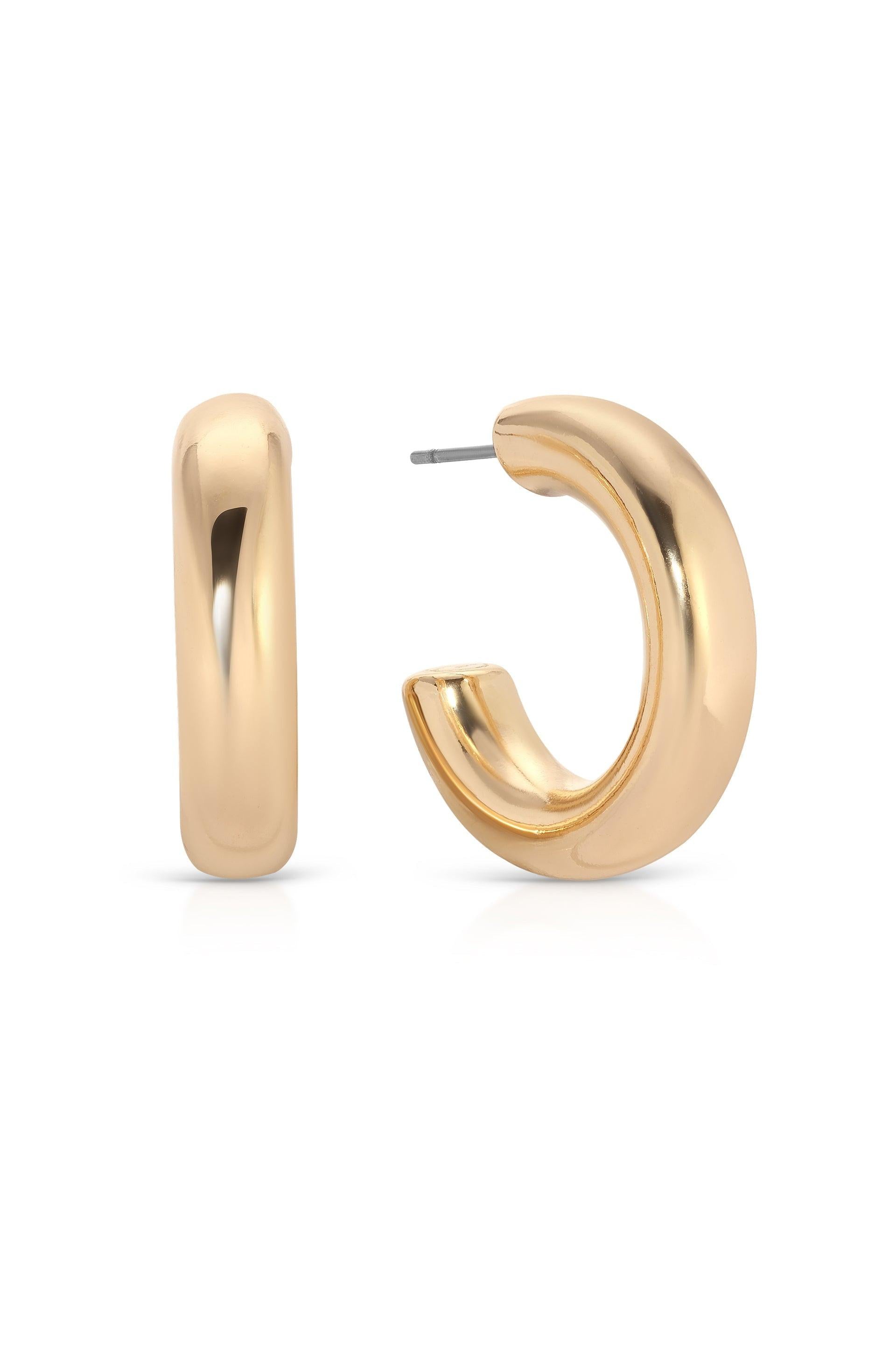 Small Thick Classic Hoops - Flying Tomato - Earrings - Ettika