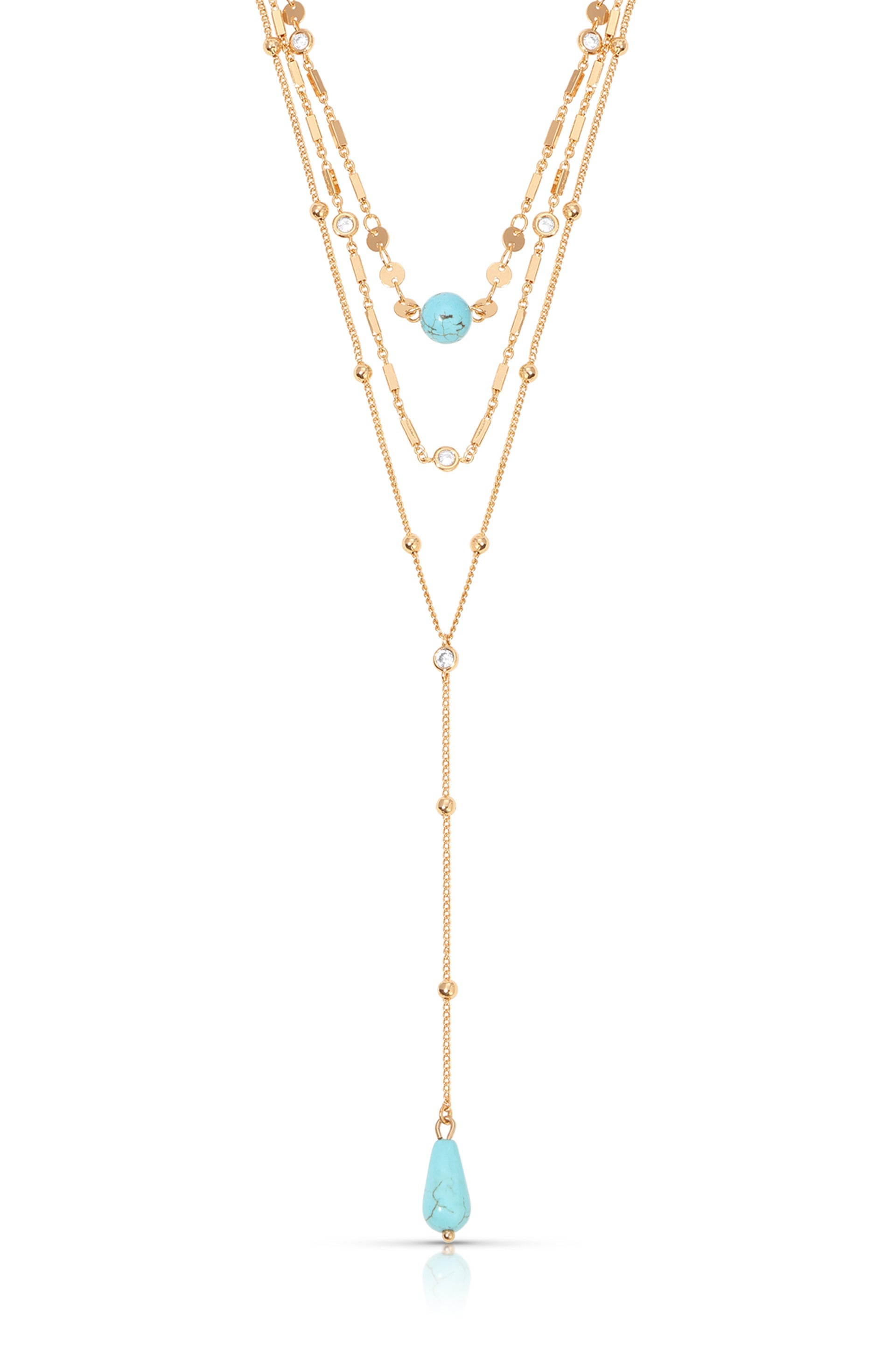 Forever Falling Turquoise Lariat - Flying Tomato - Necklaces - Ettika