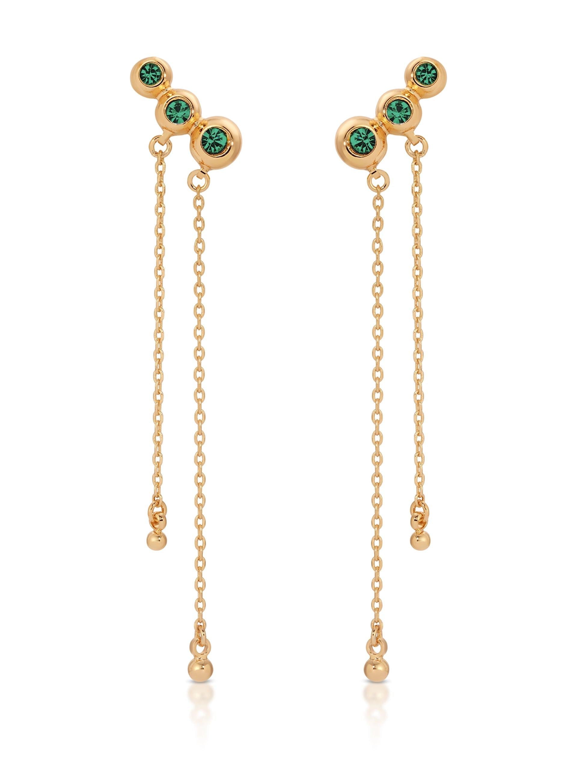 Emerald City Waterfall Earrings - Flying Tomato - Earrings - Ettika