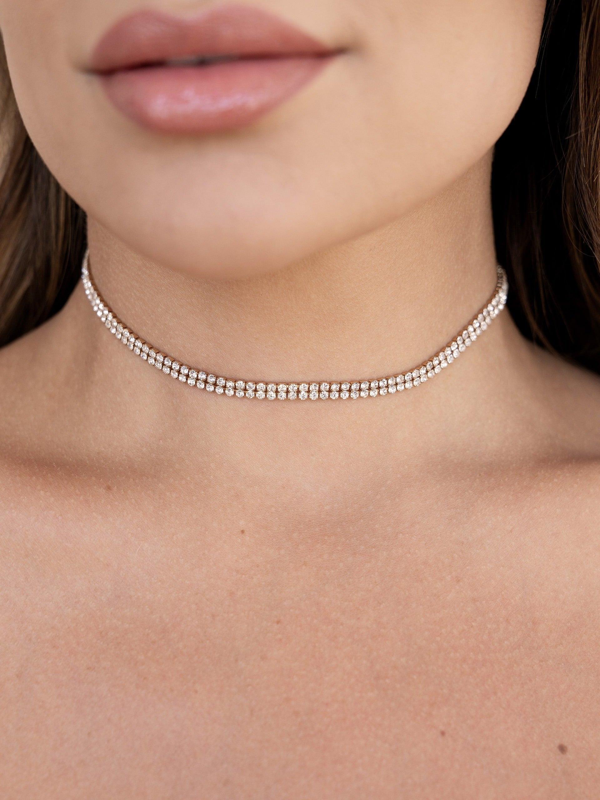 Crystal Simplicity Choker - Flying Tomato - Necklaces - Ettika