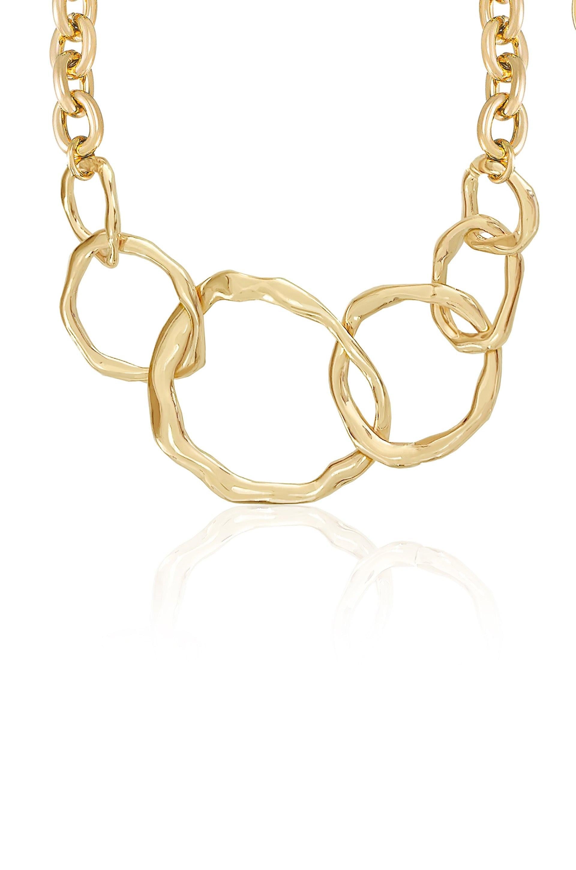 Interlocking Golden Chain Necklace - Flying Tomato - Necklaces - Ettika