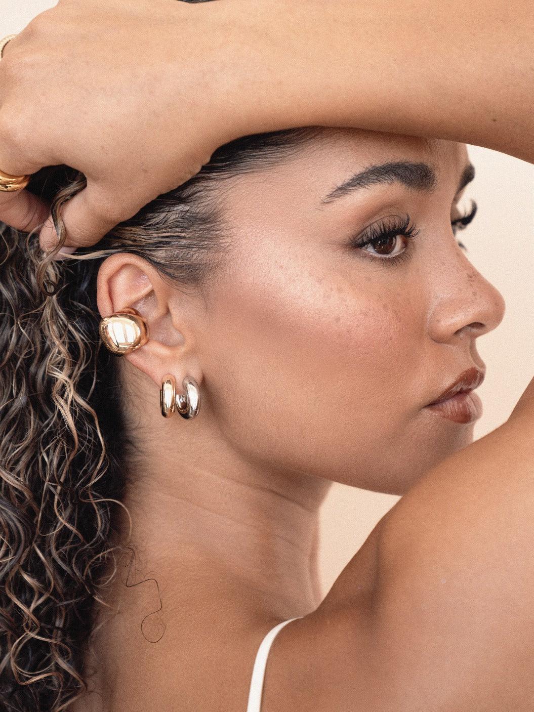 Mini Thick Classic Hoops.