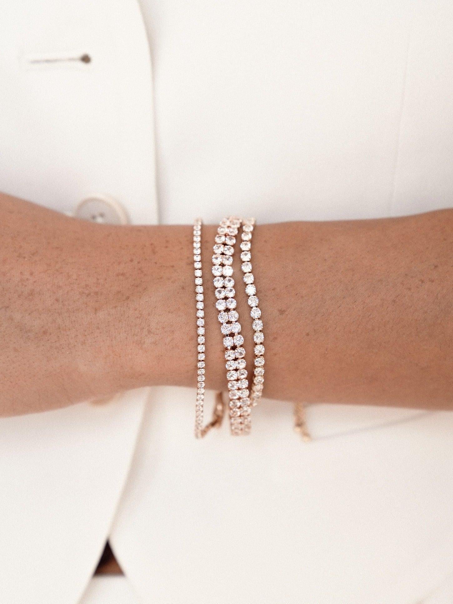Adjustable Dainty Crystal Bracelet.