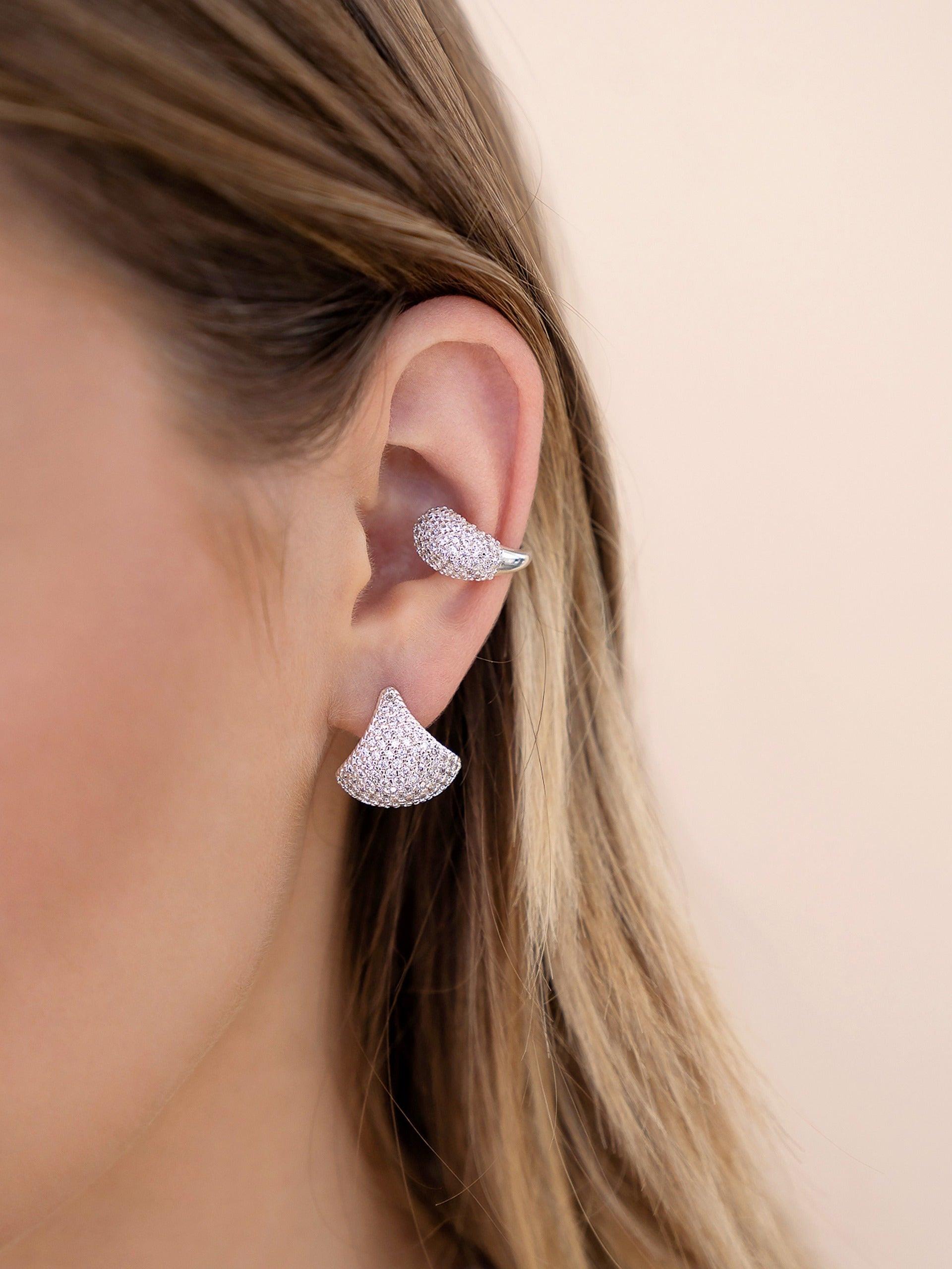 Pavé Ear Cuff - Flying Tomato - Ear Cuffs - Ettika
