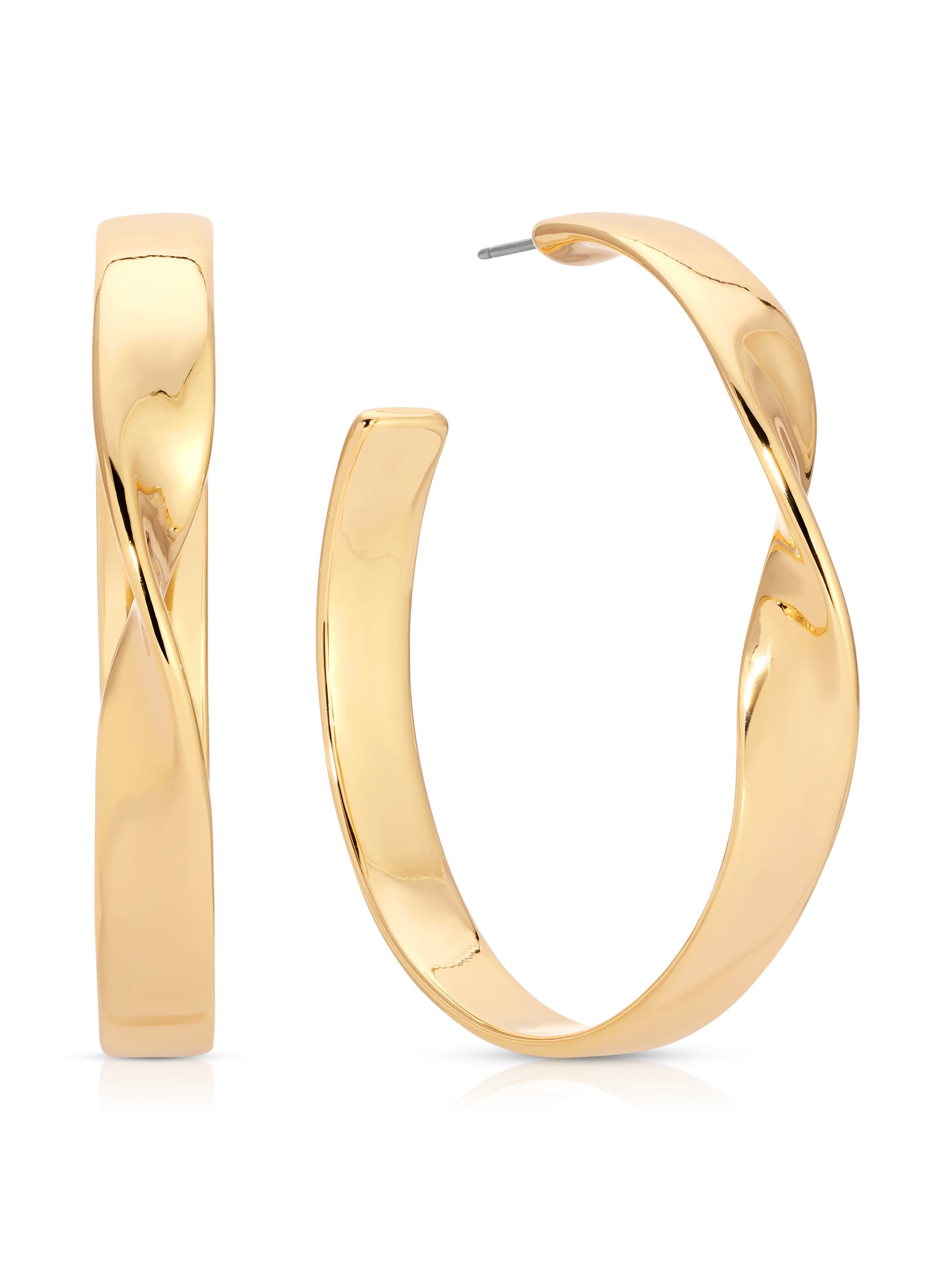 Heirloom Twist Large Hoops - Flying Tomato - Earrings - Ettika