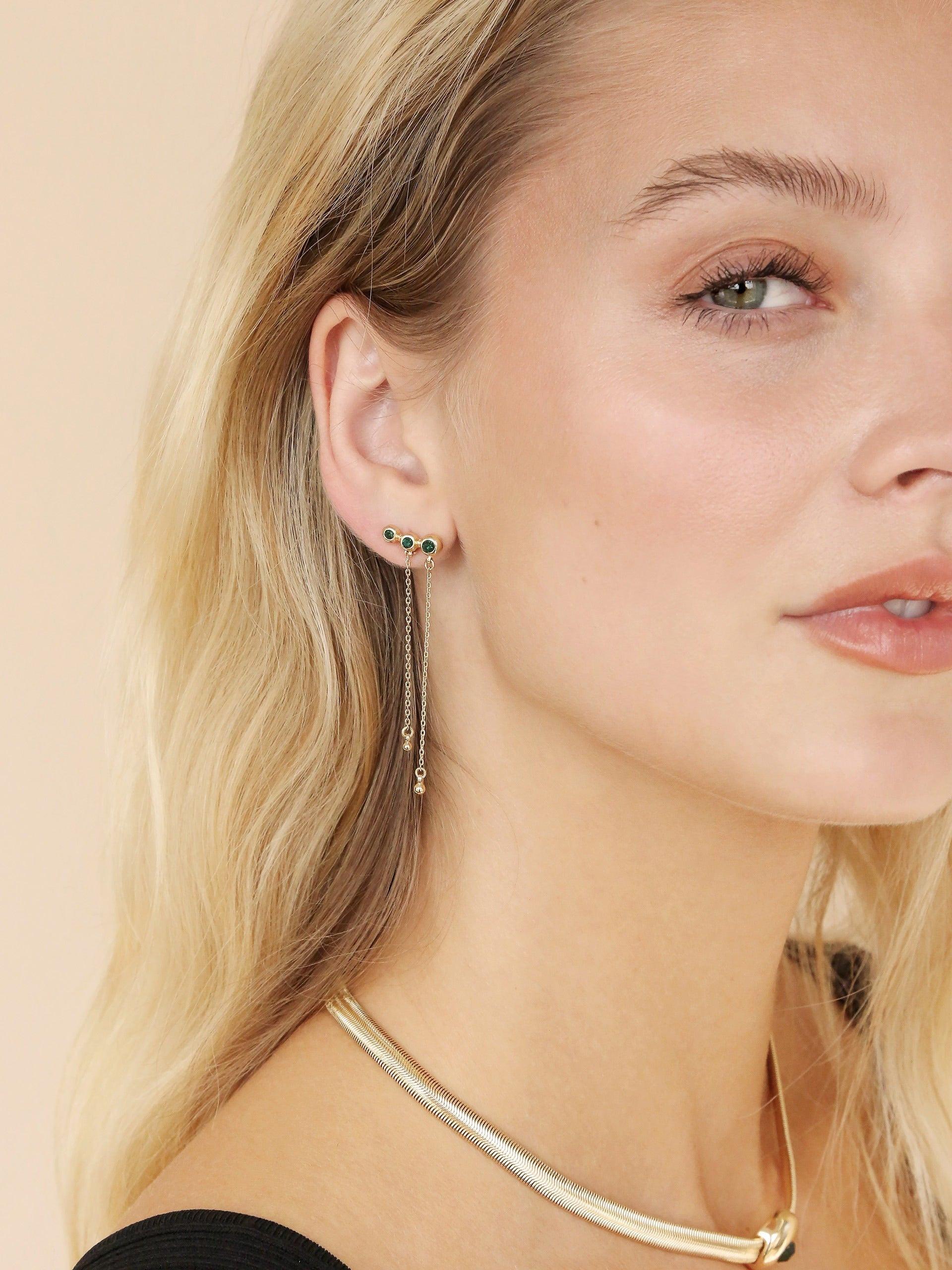 Emerald City Waterfall Earrings - Flying Tomato - Earrings - Ettika