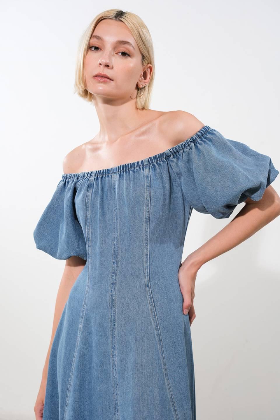 COASTAL CUTIE TENCEL MIDI DRESS.