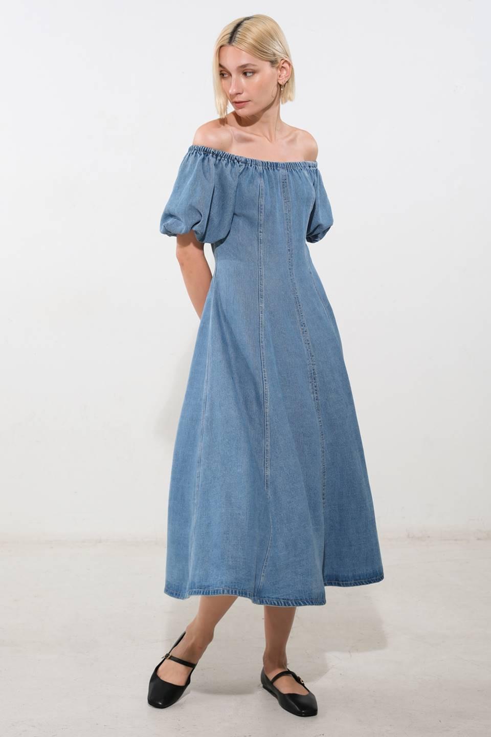 COASTAL CUTIE TENCEL MIDI DRESS.