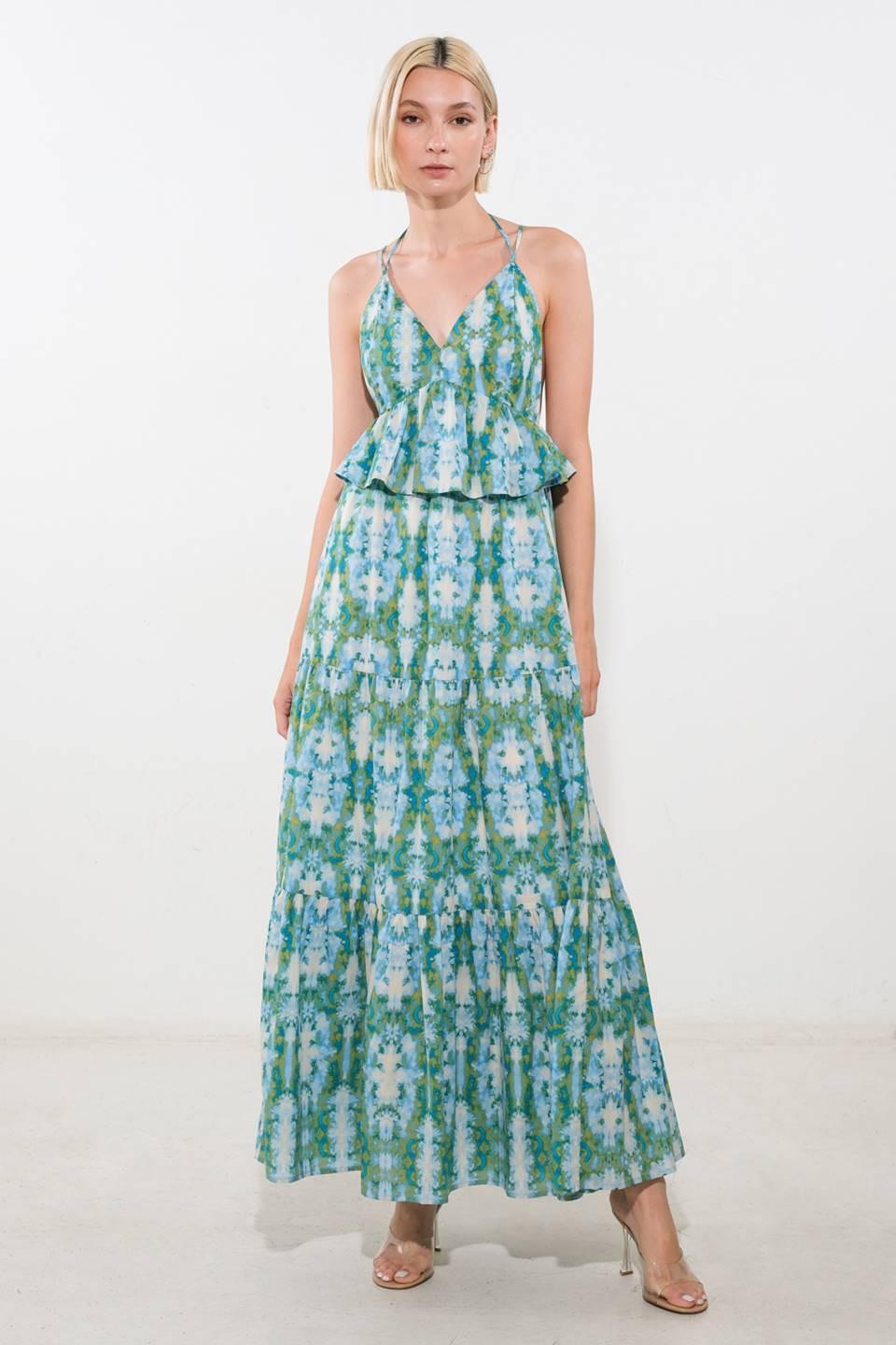 MOONLIGHT WHISPER WOVEN MAXI DRESS.