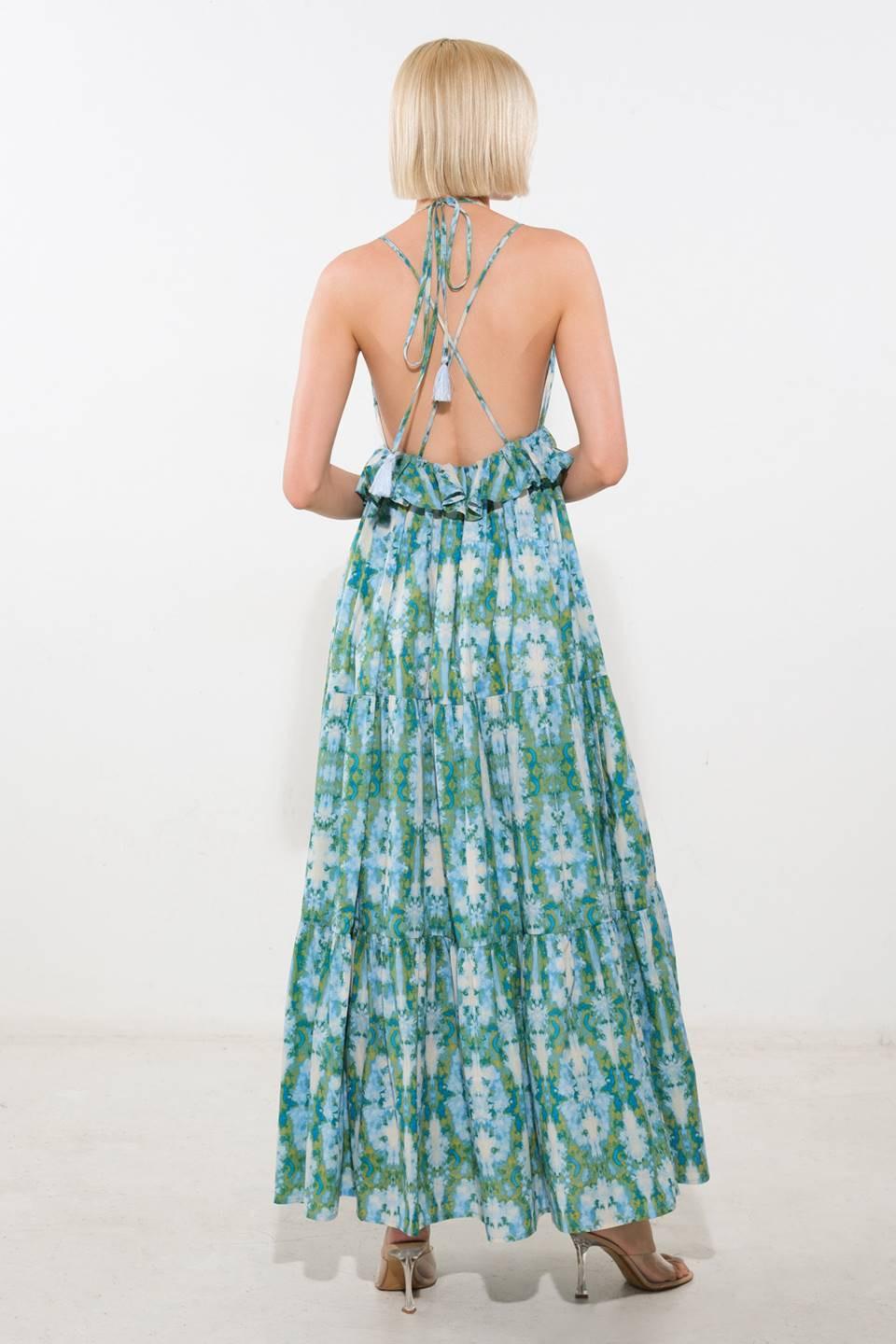 MOONLIGHT WHISPER WOVEN MAXI DRESS.