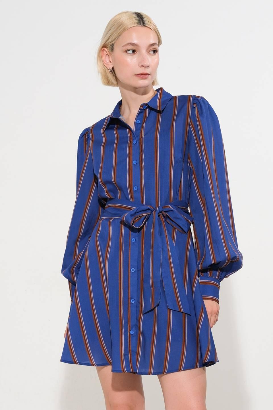 GIVE IT A GO WOVEN MINI DRESS.