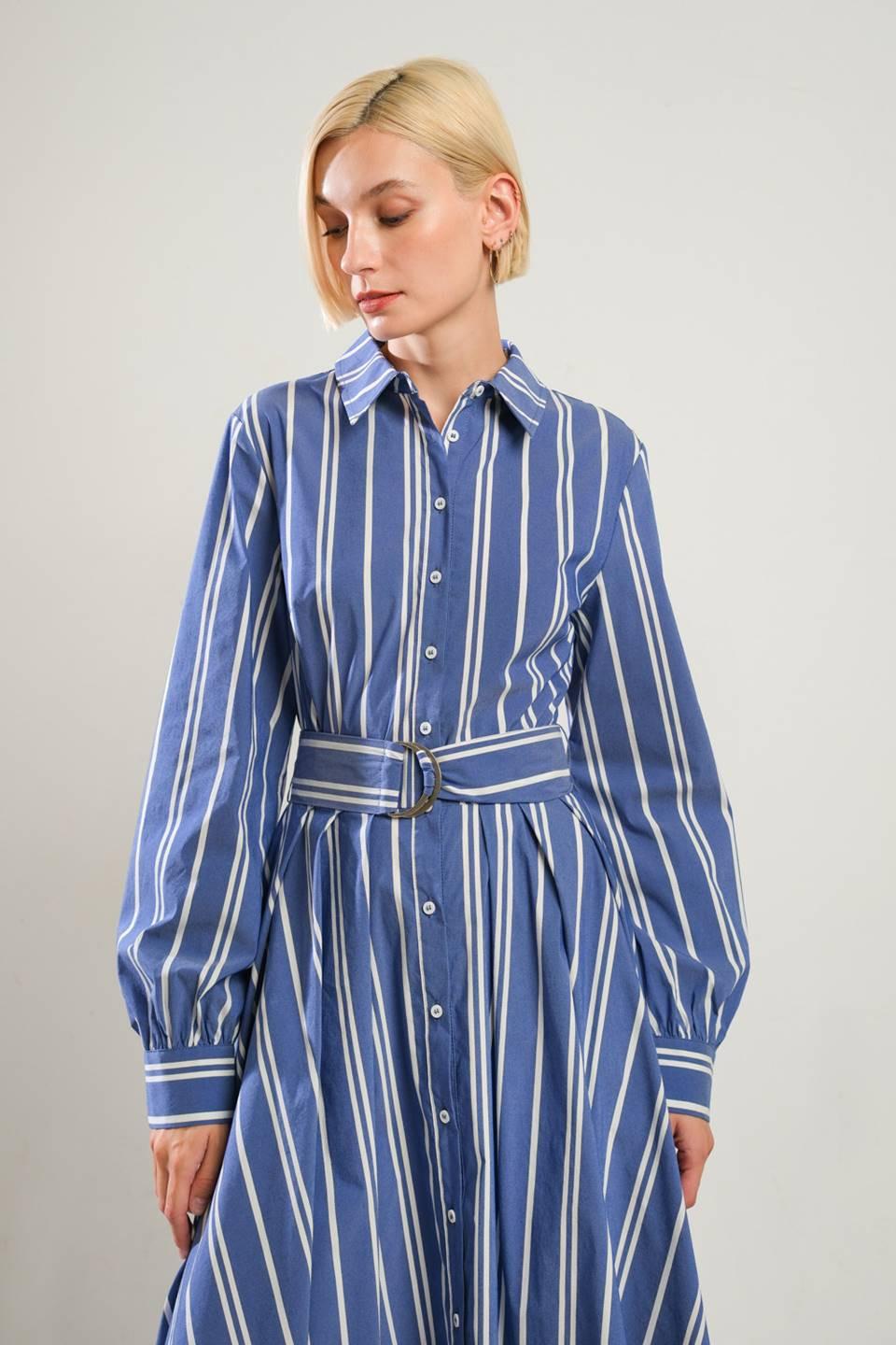 PETAL POWER MIDI SHIRT DRESS.