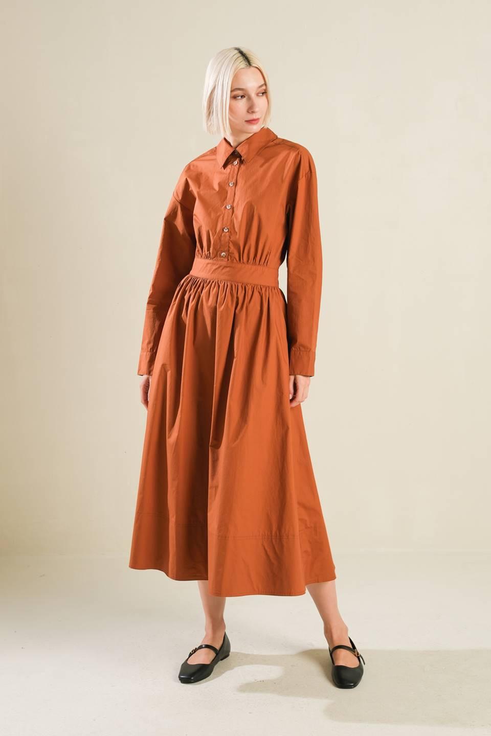 MEADOW MUSE WOVEN MIDI DRESS.