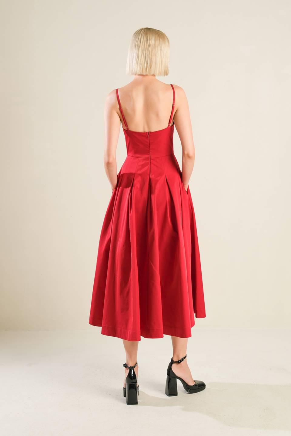 DREAM KEEPER WOVEN MIDI DRESS.