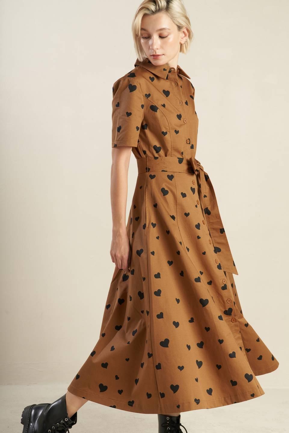 READY TO GO WOVEN MIDI DRESS.