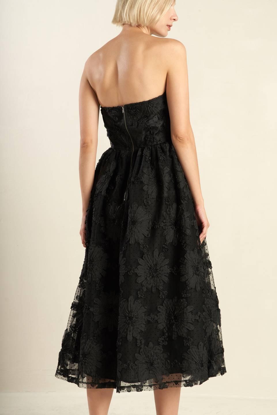 CONFIDENCE GAME LACE MIDI DRESS.