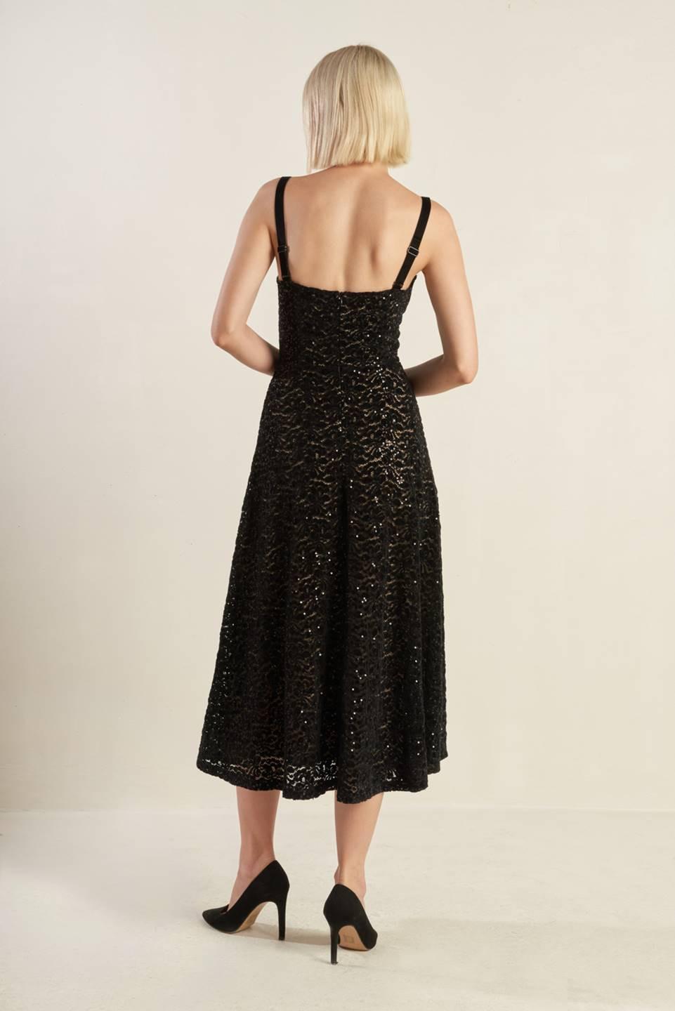 STAPLE MOMENT WOVEN LACE MIDI DRESS.
