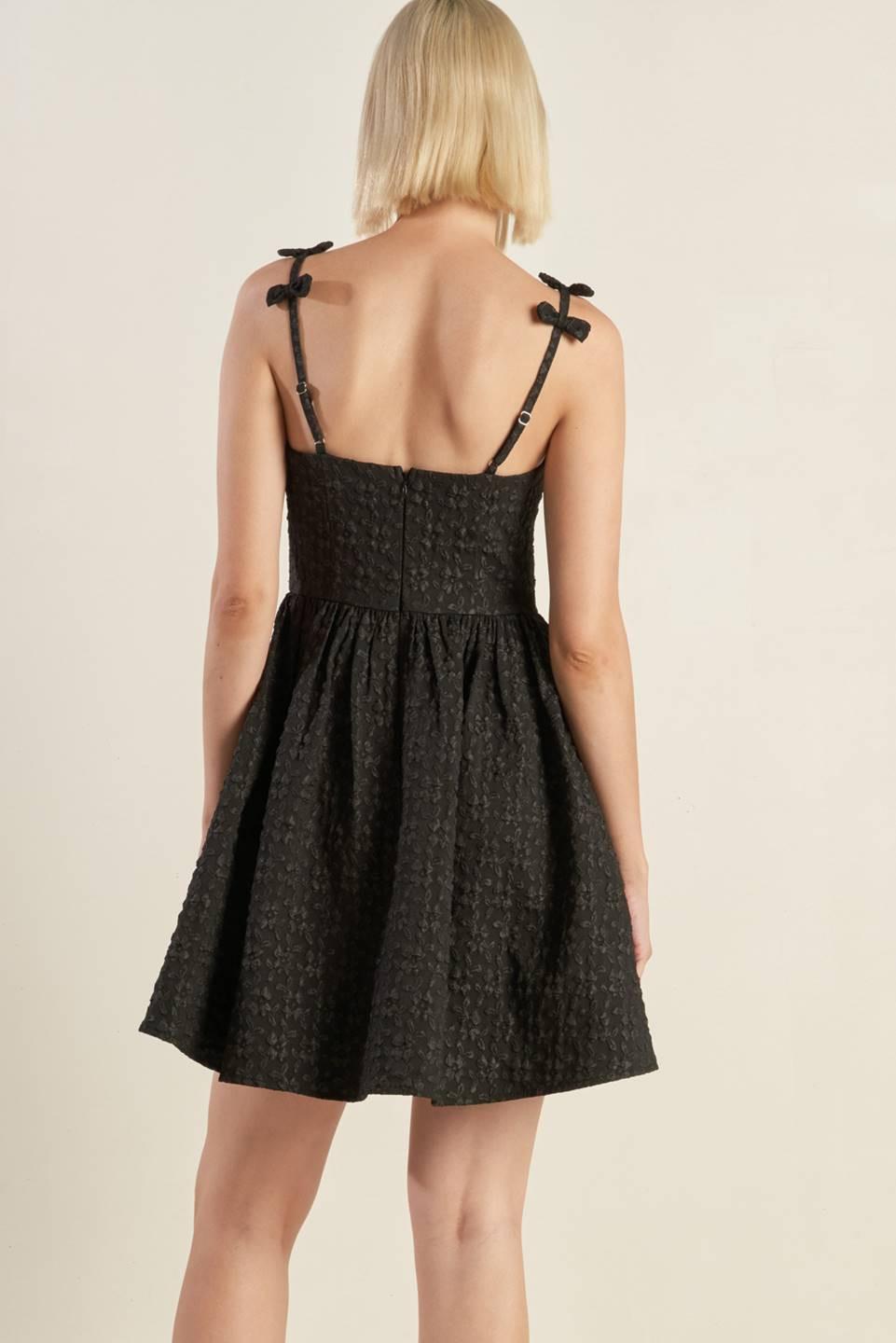 COVETED SWEETNESS WOVEN LACE MIDI DRESS.