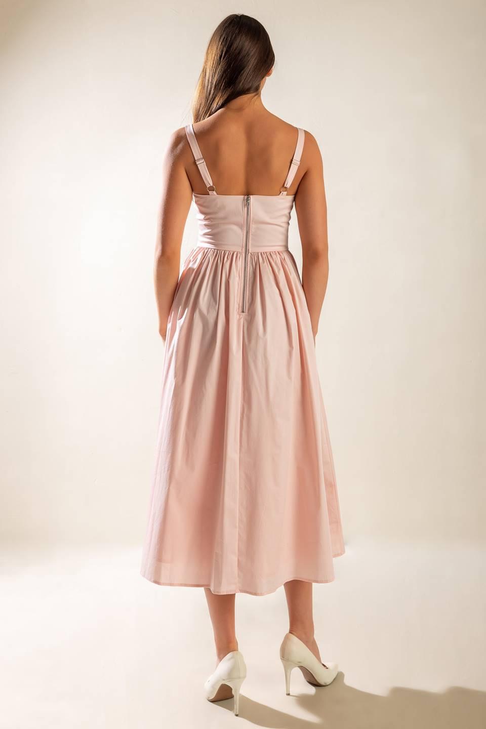 Easily Loved Pink Woven Midi Dress L FREEMARKET Light Pink / S
