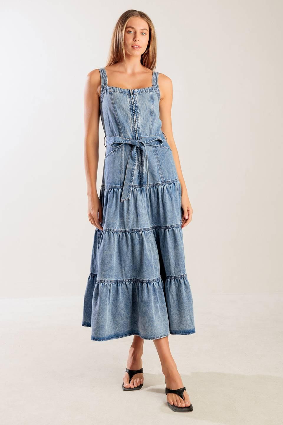 SUNSHINE STATE OF MIND INDIGO DENIM DRESS l FREEMARKET INDIGO / S