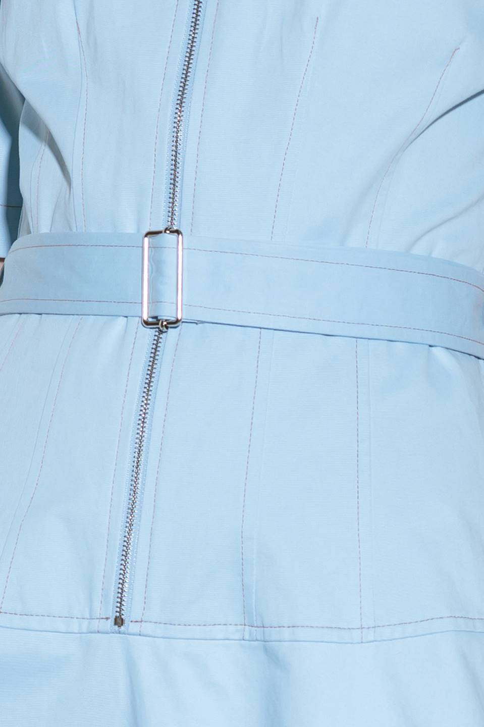 BREATHE EASY IN BLUE WOVEN SHIRT DRESS