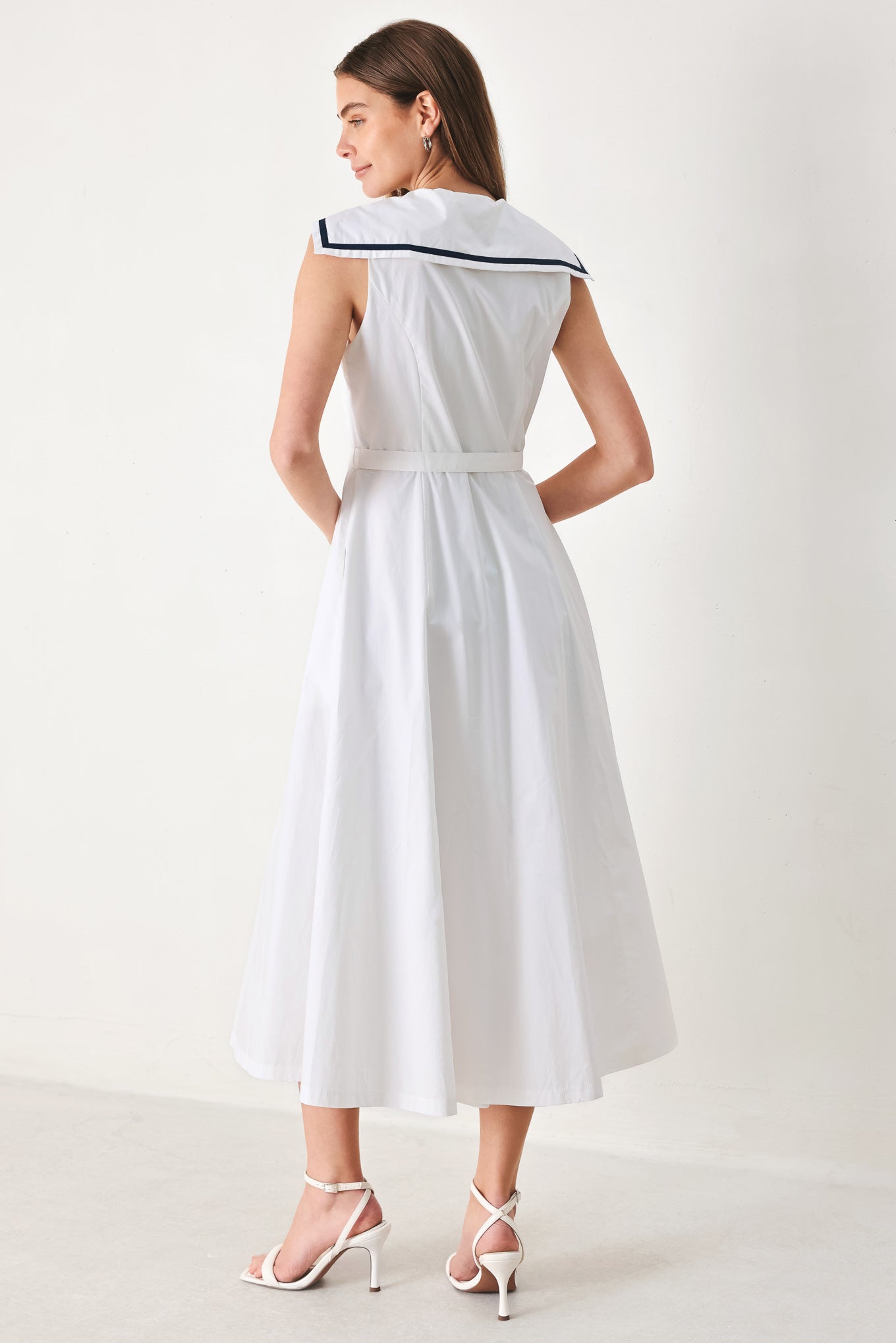 DARLING DAY WOVEN MIDI DRESS.