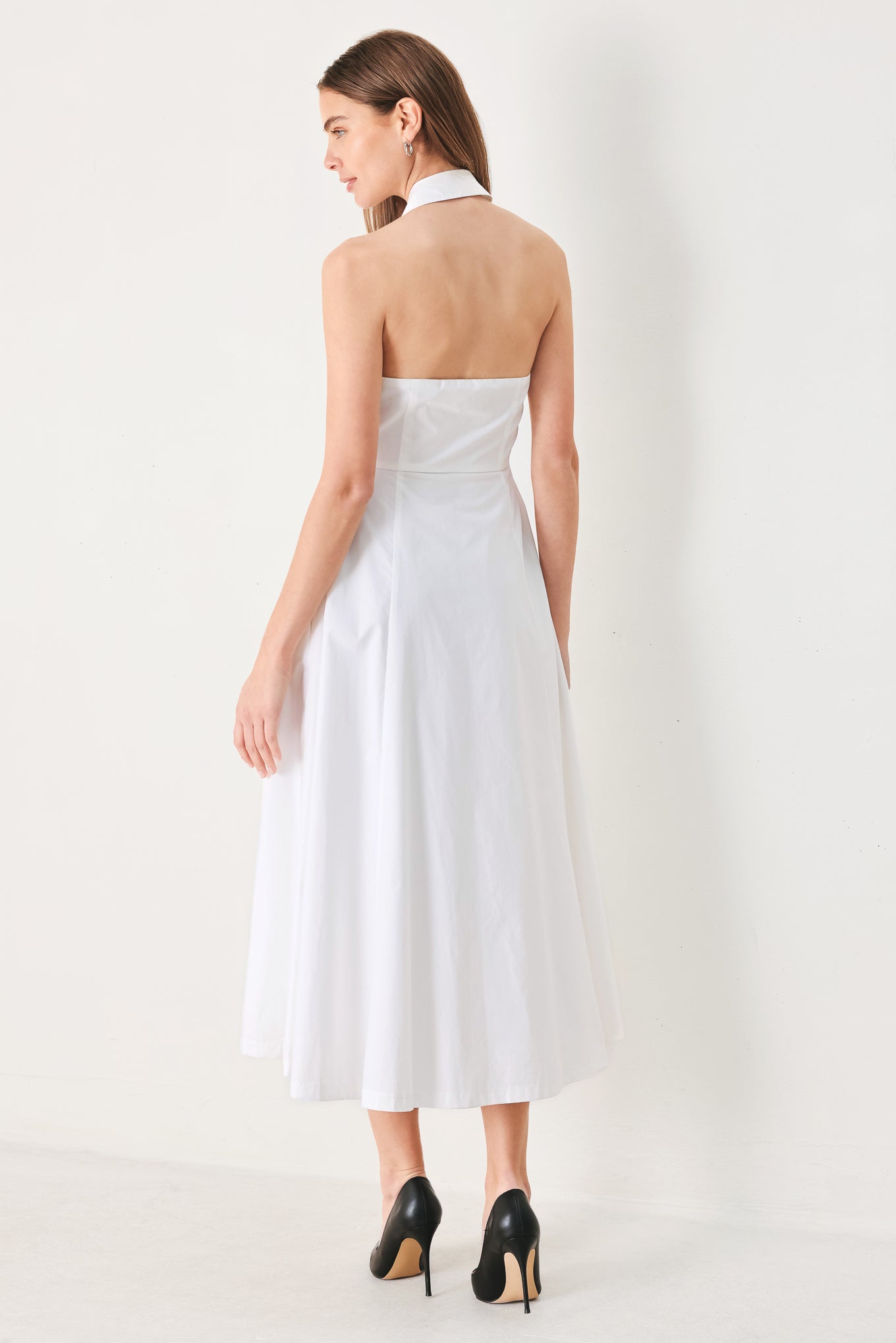 ANGEL CHARM WOVEN MIDI DRESS.