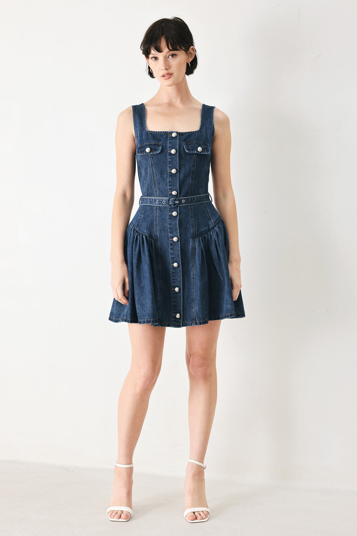 BABY BLUE LOVE DENIM MINI DRESS l FLYING TOMATO Flying Tomato BABY BLUE LOVE DENIM MINI DRESS l FLYING TOMATO Flying Tomato