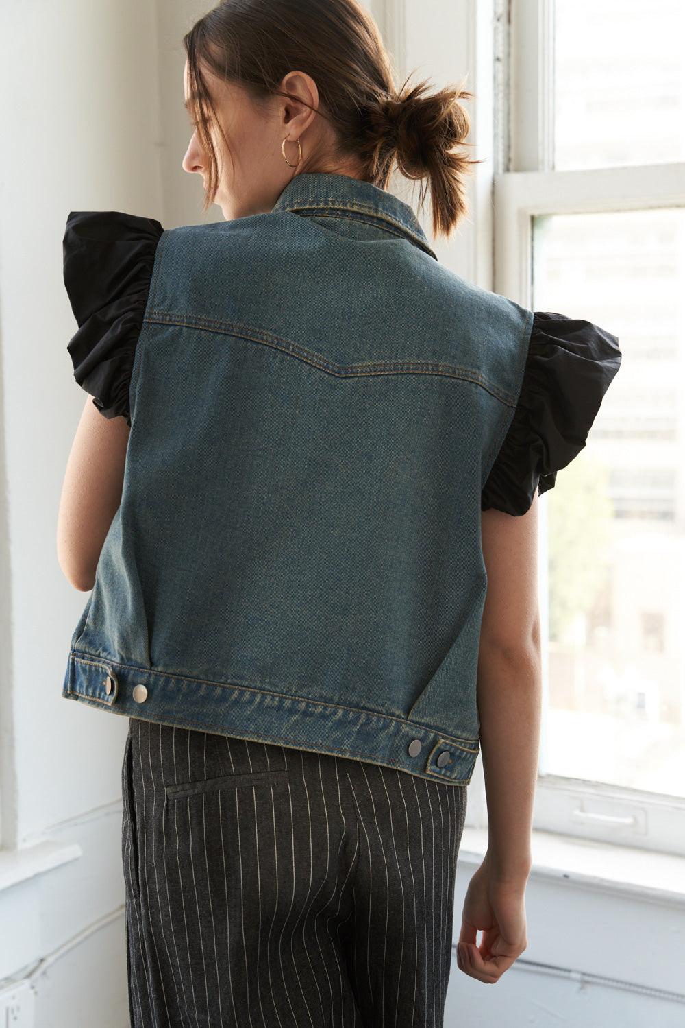 AUTHENTIC MOMENTS DENIM VEST.