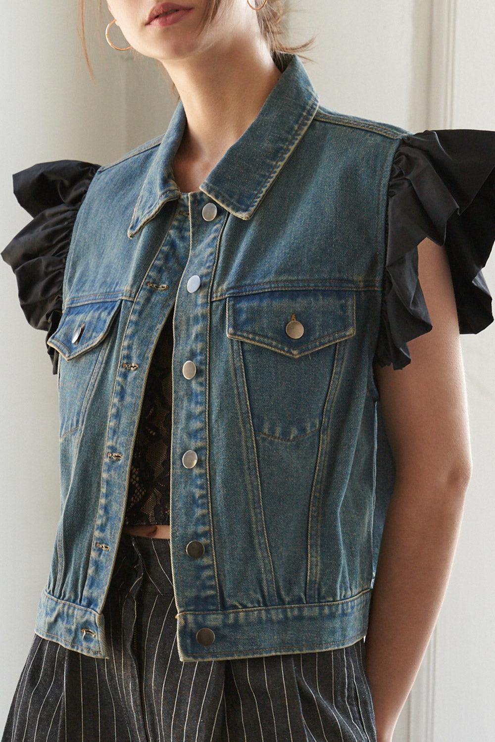 AUTHENTIC MOMENTS DENIM VEST.